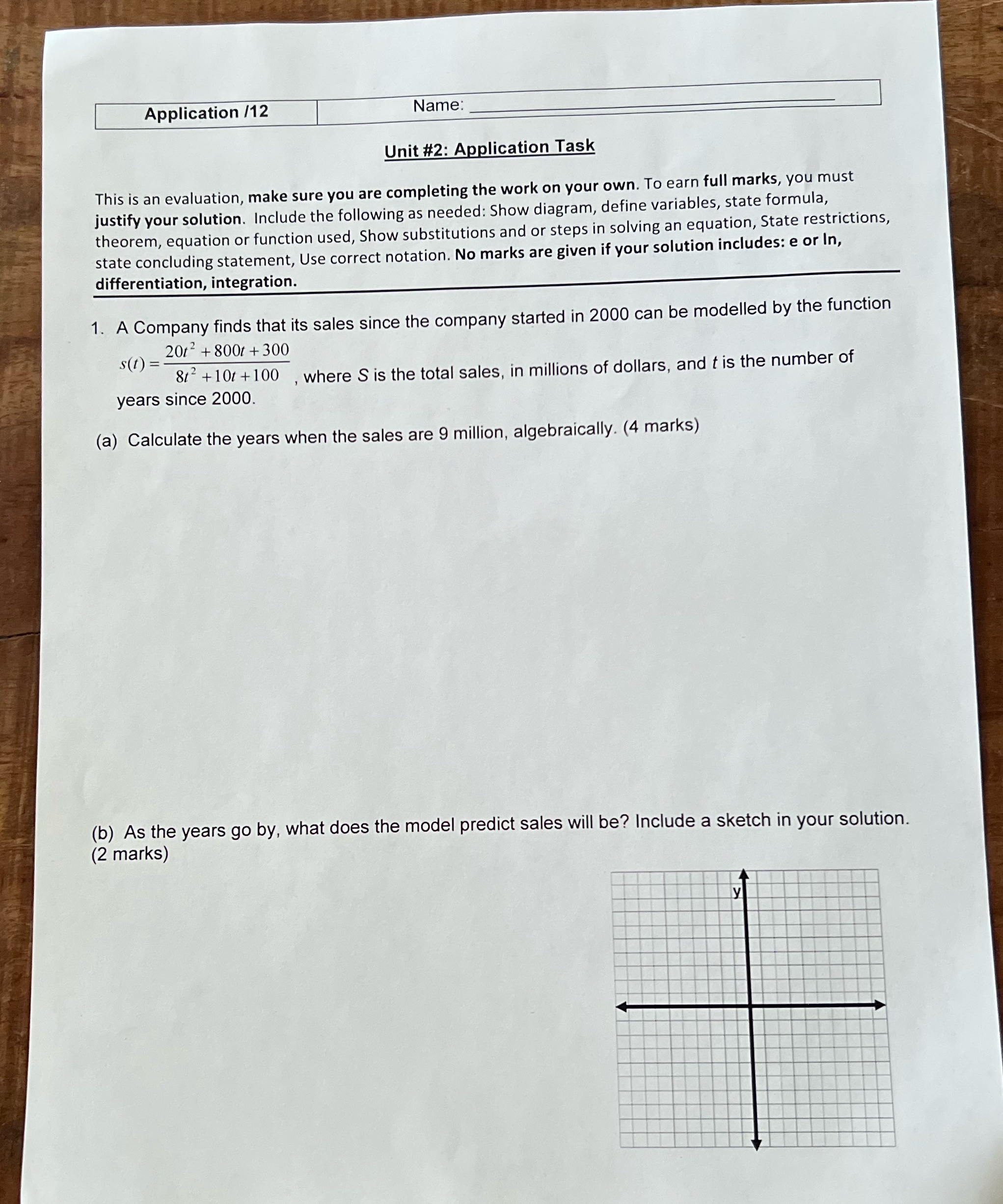 Application I12 u.aa_____-;-___- Unit #2: Agplication Task To earn full marks,