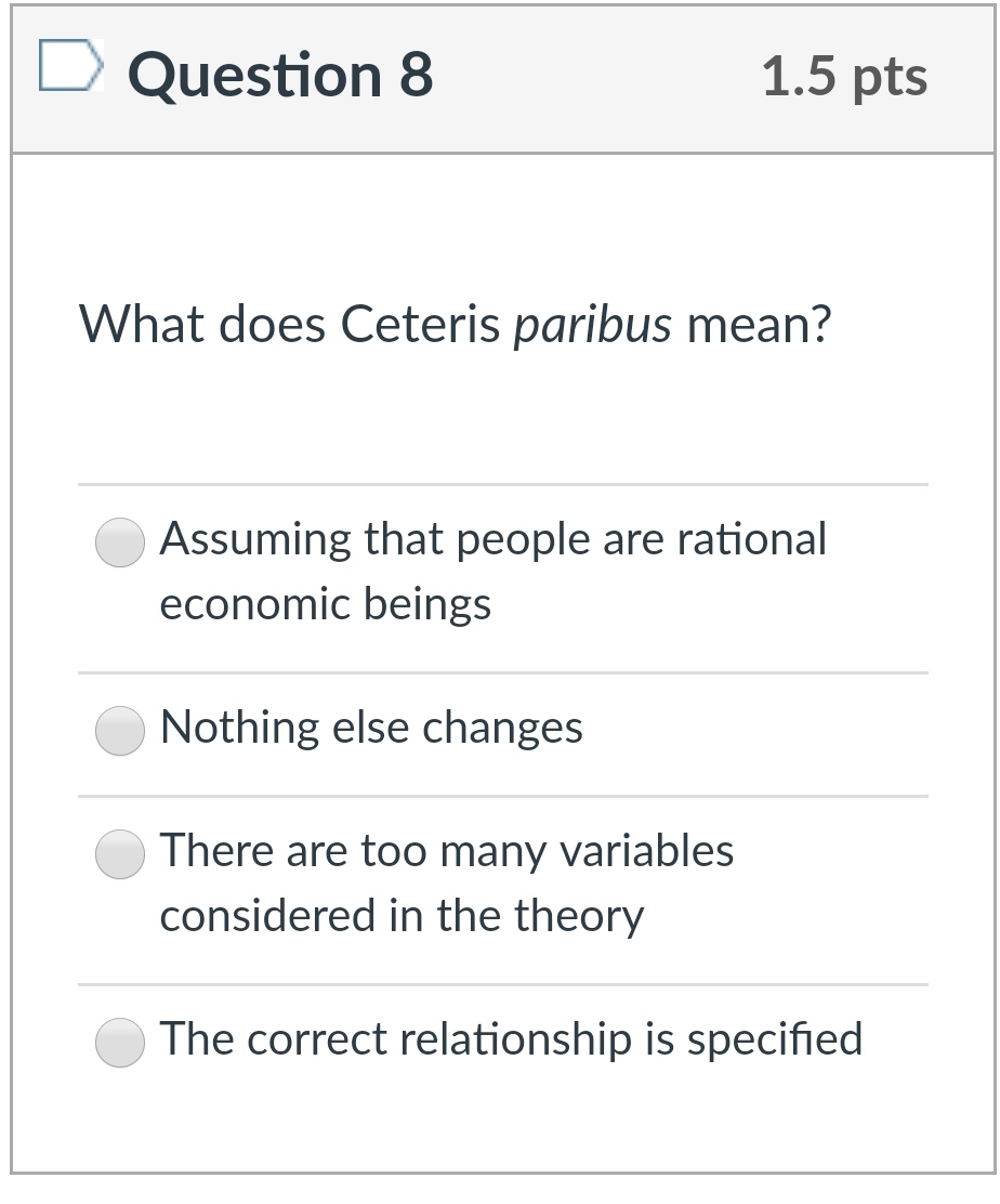 1.5 pts The standard of living depends on what? A country's production