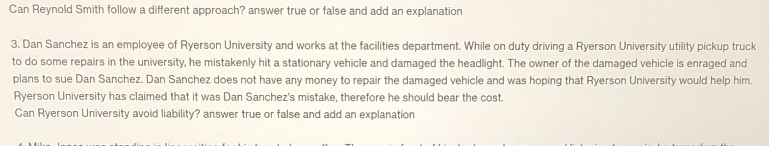 Please answer this question Can Reynolds Smith follow a different approach? answer