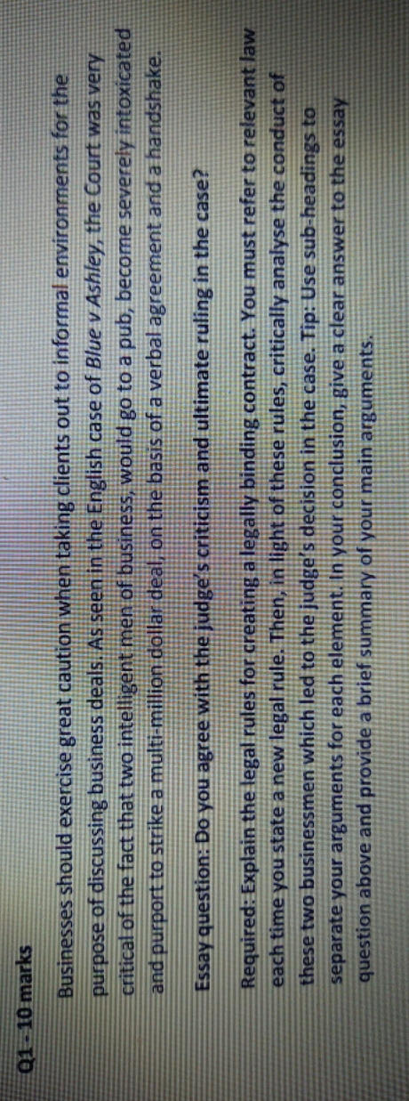 please do it as soon as possible Q1 - 10 marks Businesses