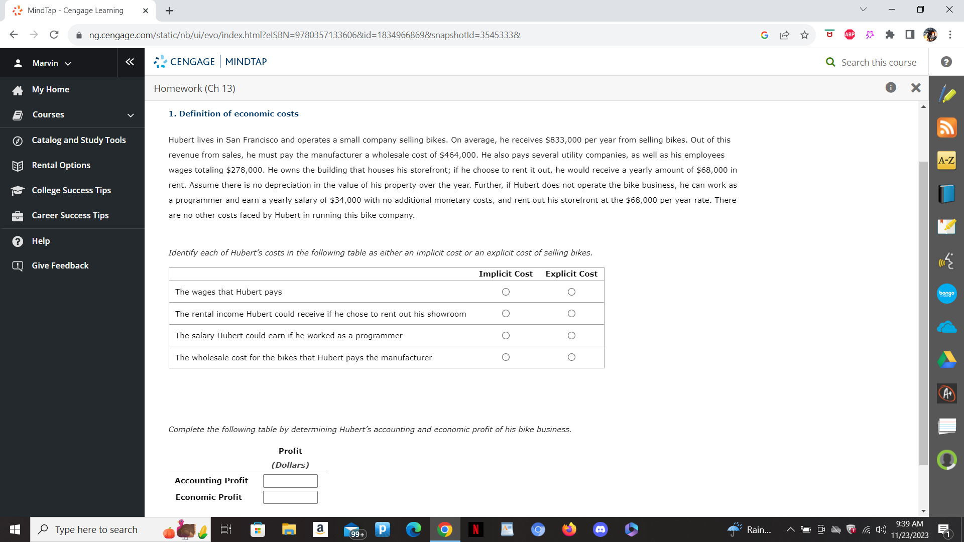 MindTap - Cengage Learning ng.cengage.com/static/nb/ui/evo/index.html?elSBN C Marvin My Home Courses Catalog and