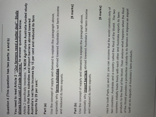 Please answer this and explain using graph Question 4 (This question has