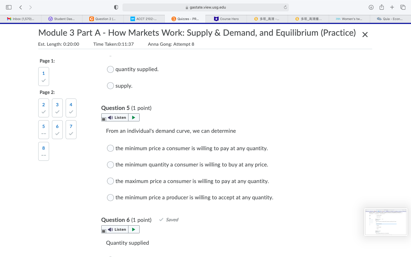 2102-. Quizzes - PR... Course Hero O BE_Mil -... zil Women's tw...
