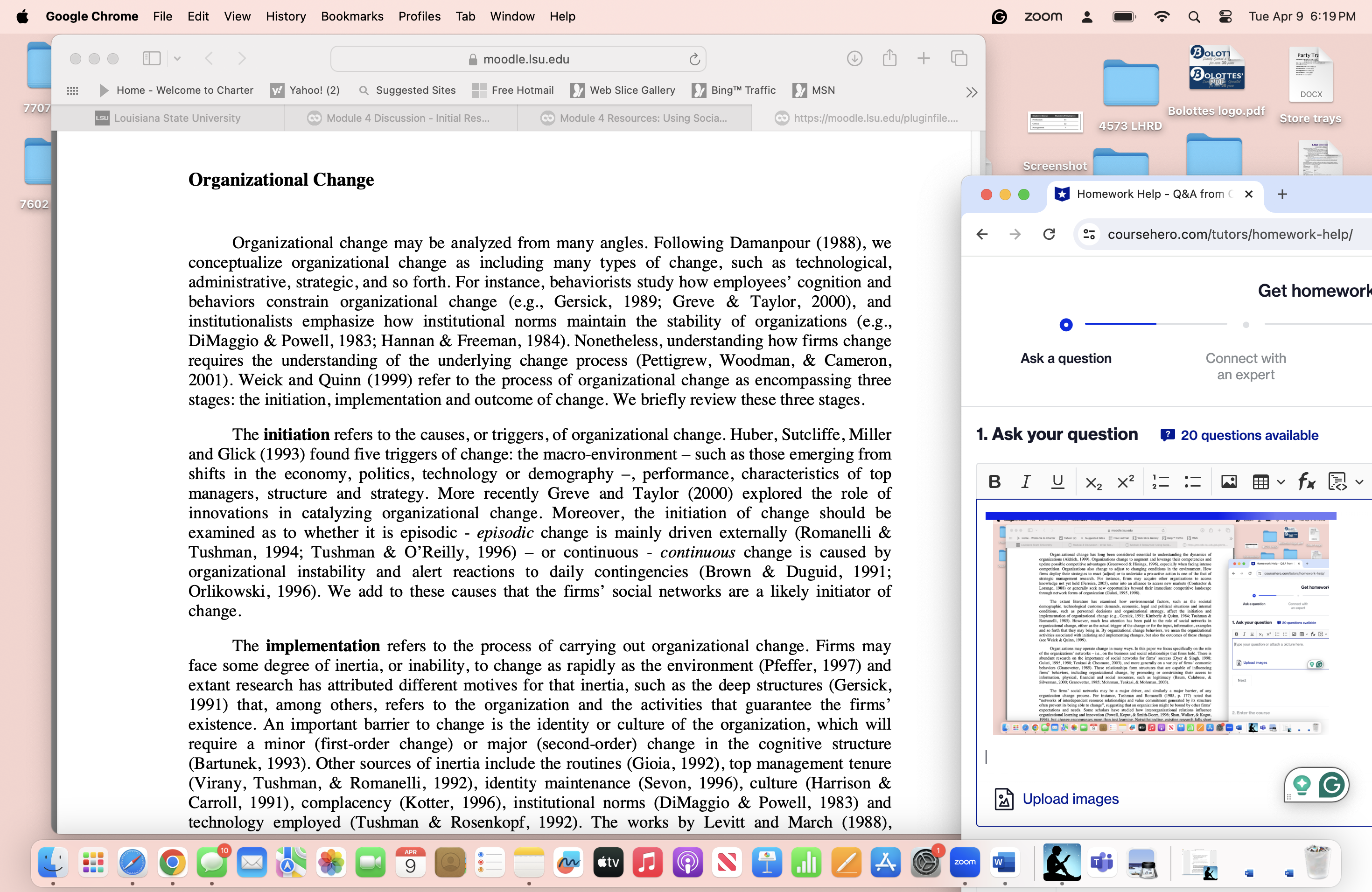 Help i - & moodle.lsu.edu & Home - Welcome to Charter [