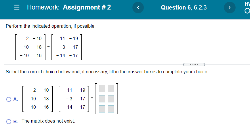 A is 2 x3 and A; = - i+ 8j. (b) Construct