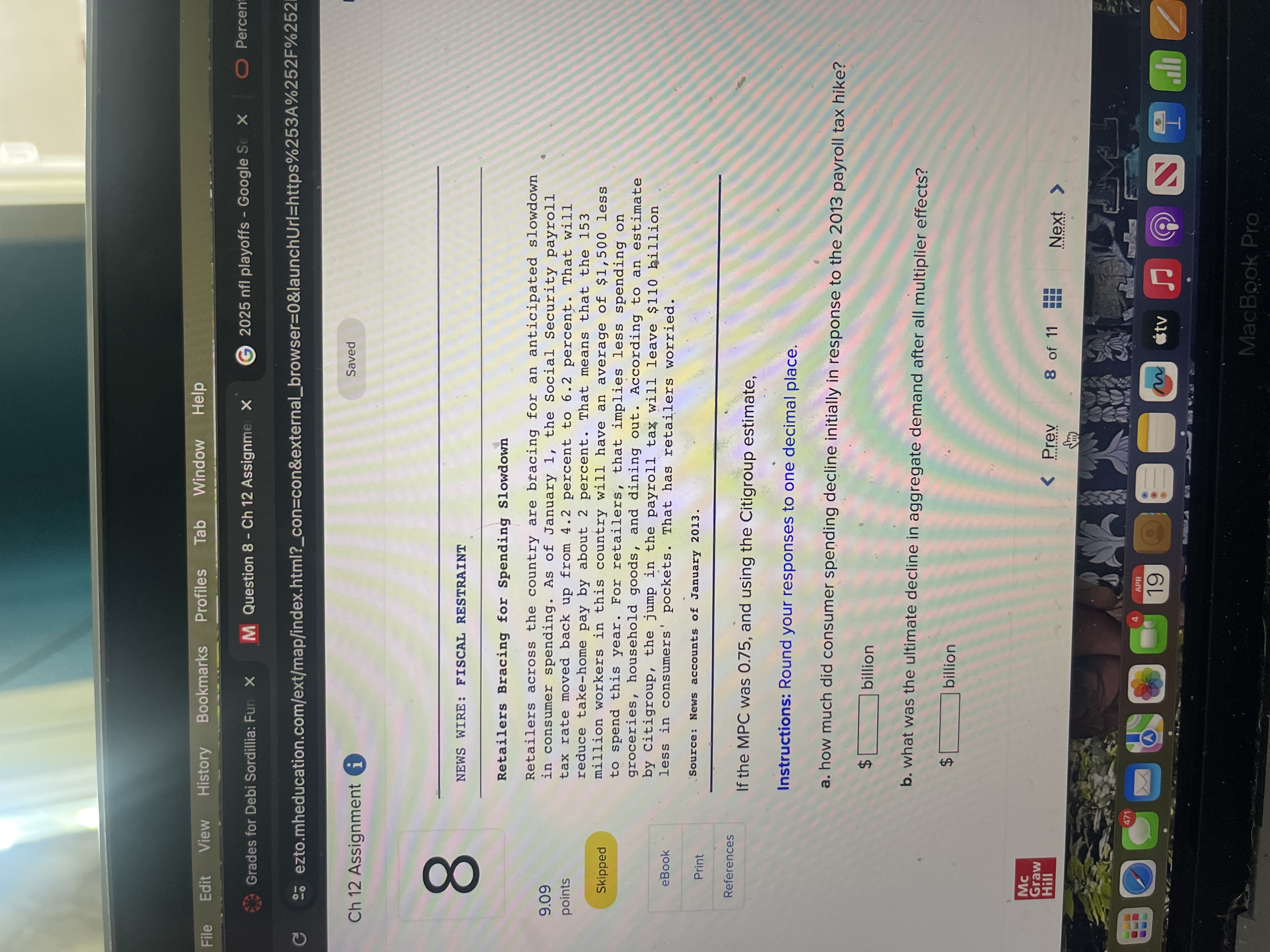 File Edit View History Bookmarks Profiles Tab Window Help M Question