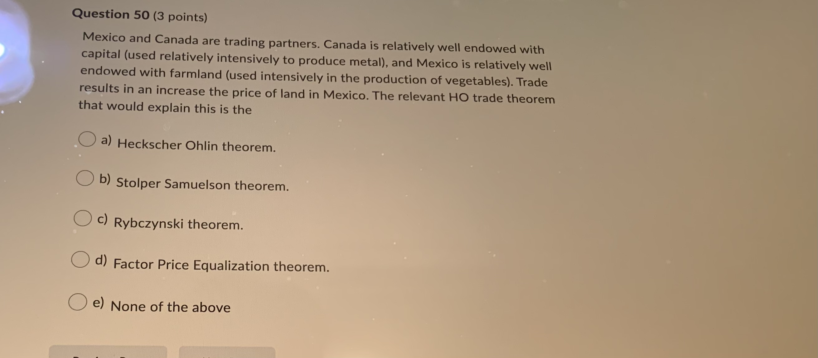 labour intensive. Brazil exports coffee and imports wine. The relevant HO trade