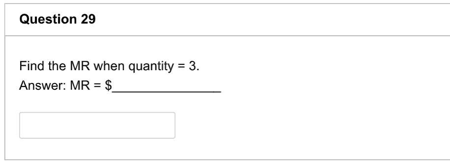 Total revenue Total cost MC 0 $0 $30 $50 $70 2 $100