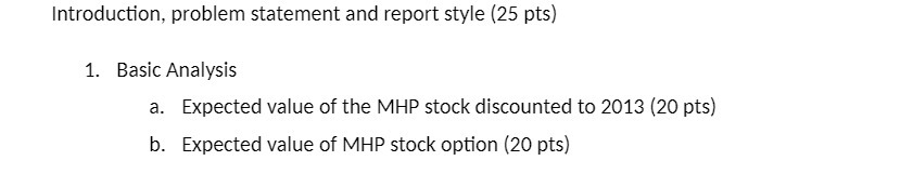  Introduction, problem statement and report style (25 pts) 1. Basic Analysis