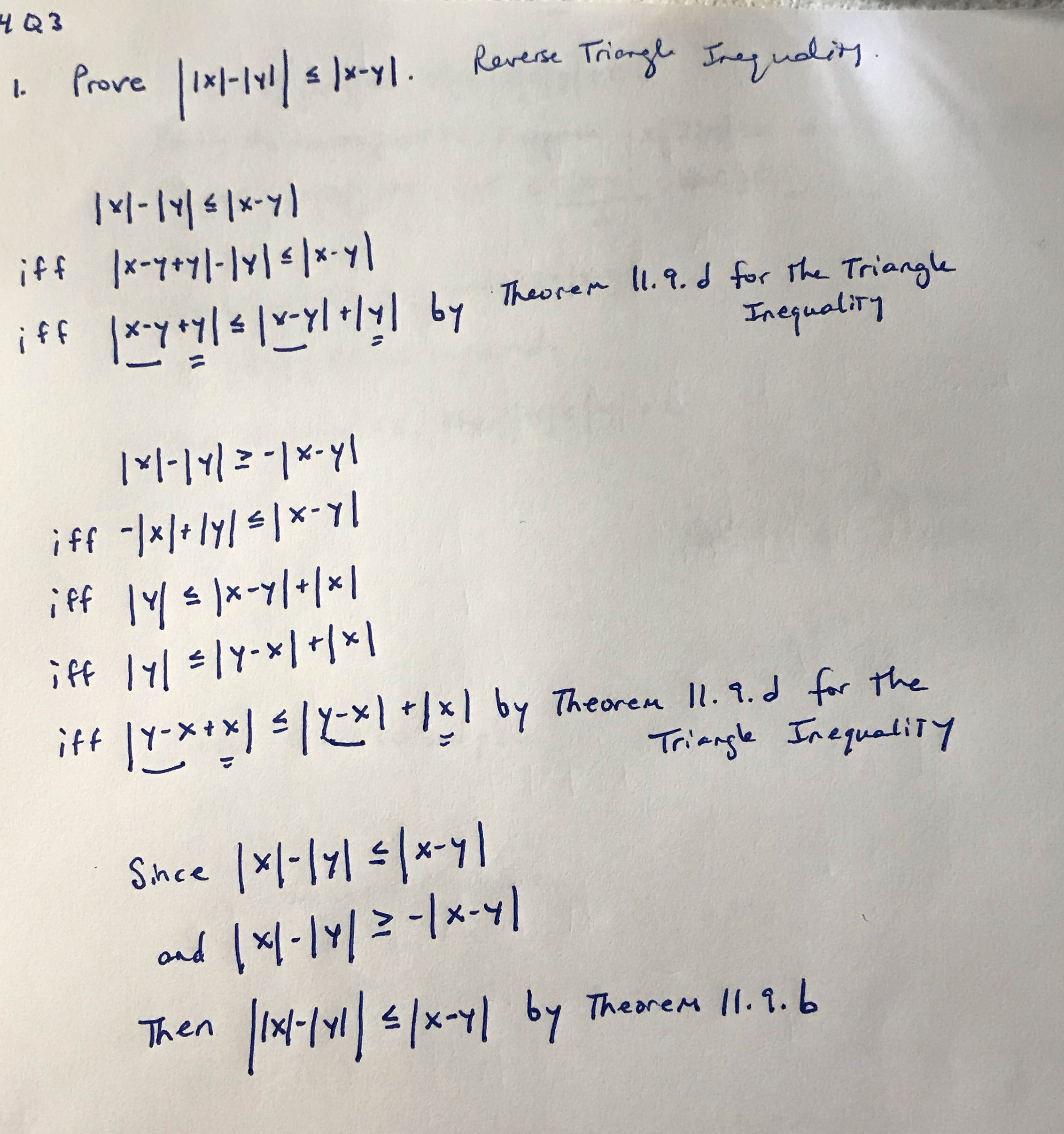 Could someone please check my proof 4 Q 3 1. Prove (
