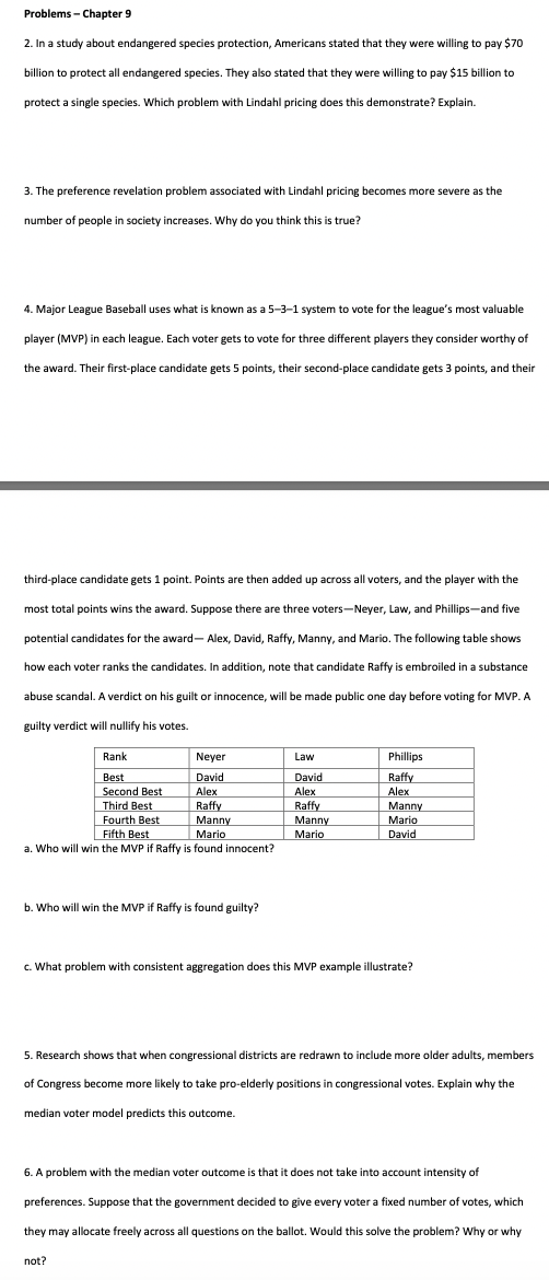 Problemns - Chapter 9 2. In a study about endangered species