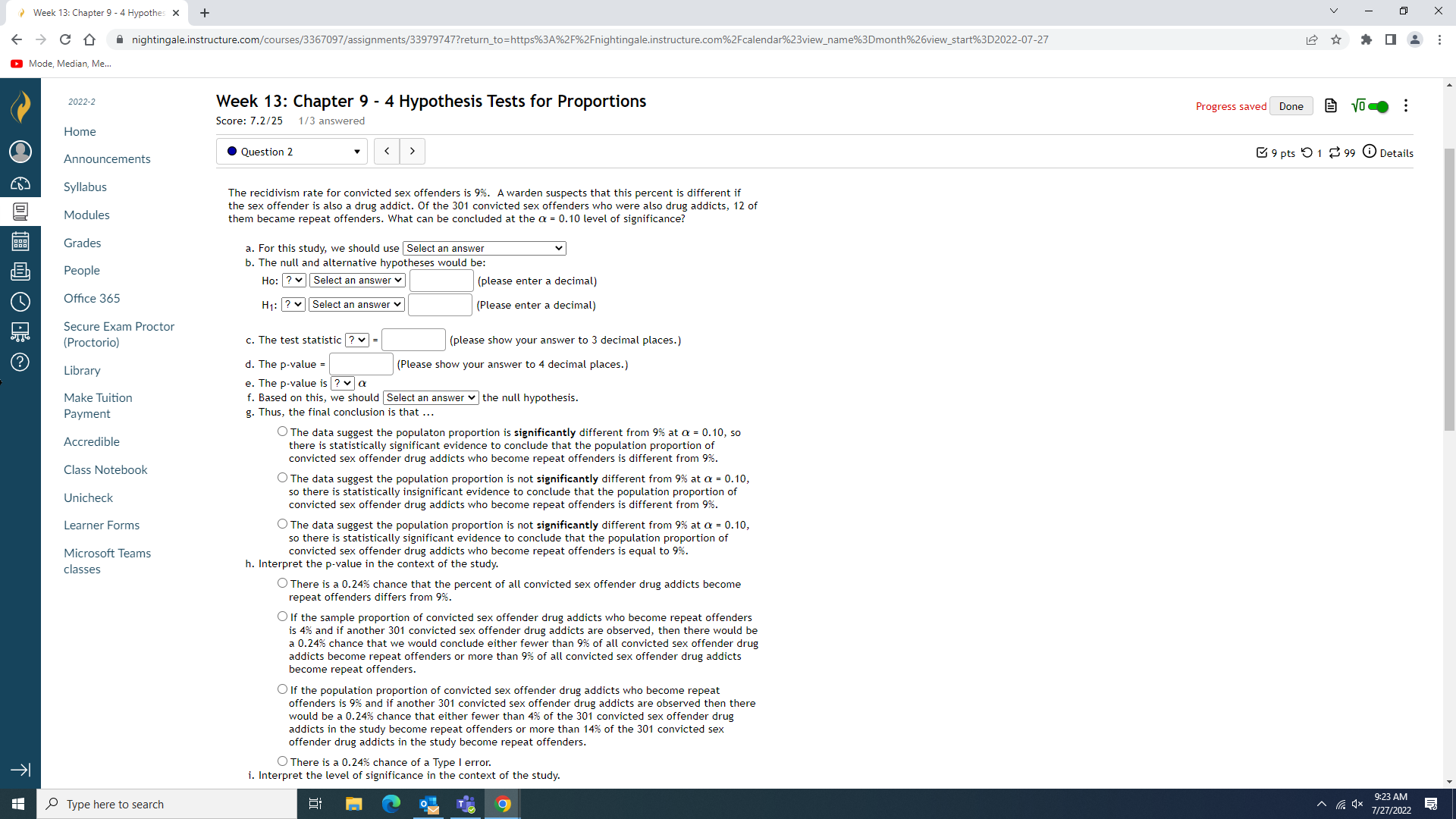  Week 13: Chapter 9 - 4 Hypothesx + X F ->