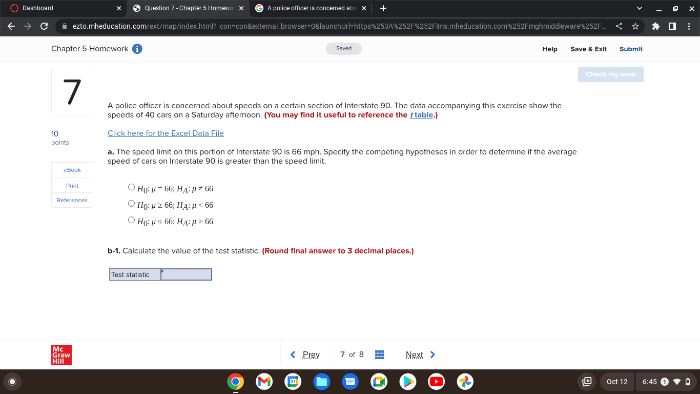 (Dashboard X 5 Question 7 - Chapter 5 Homewor X G