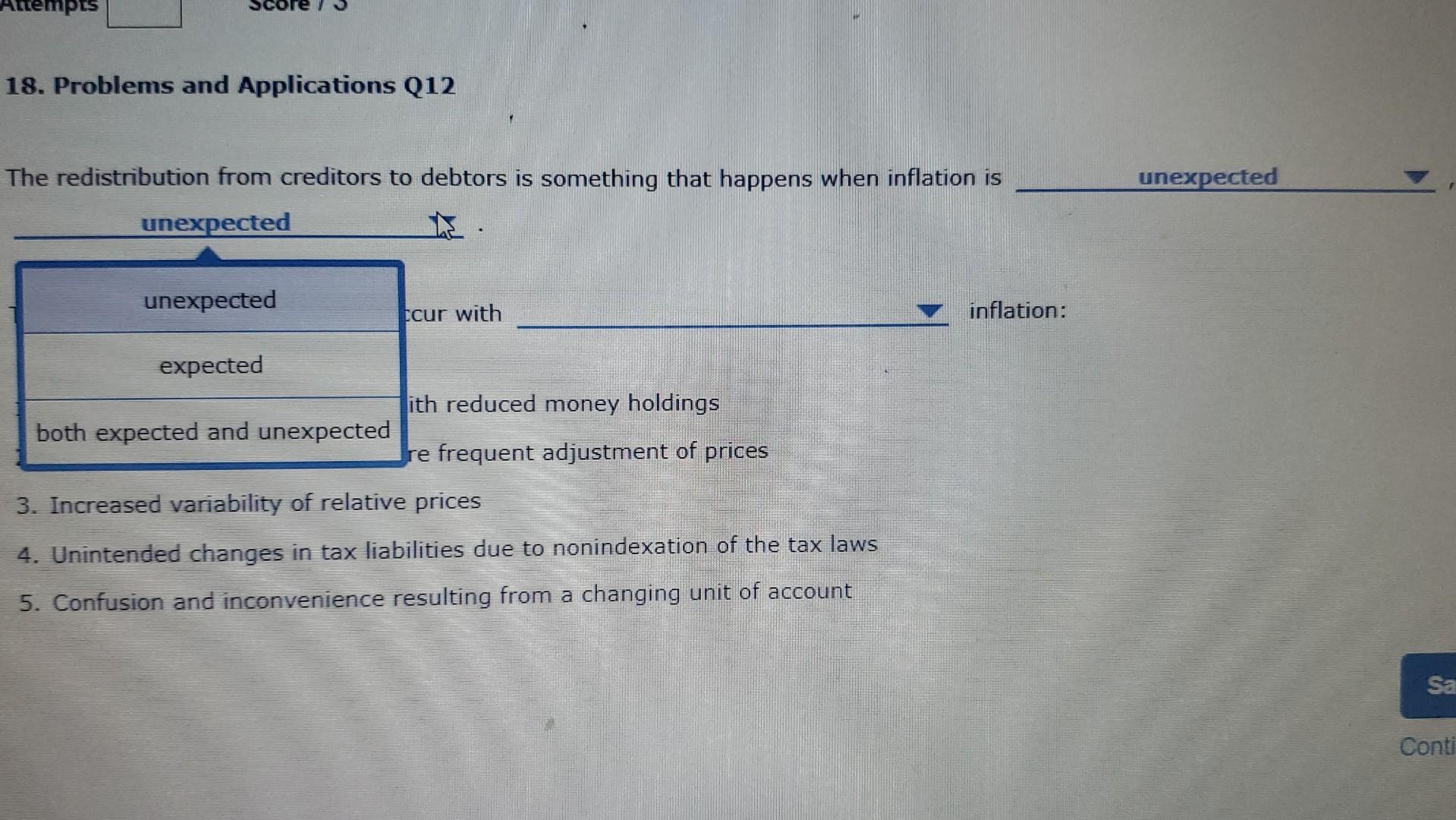 more frequent both expected and unexpected of relative prices expected in tax