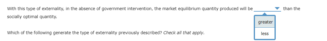called a externality. The following graph shows the demand and supply curves