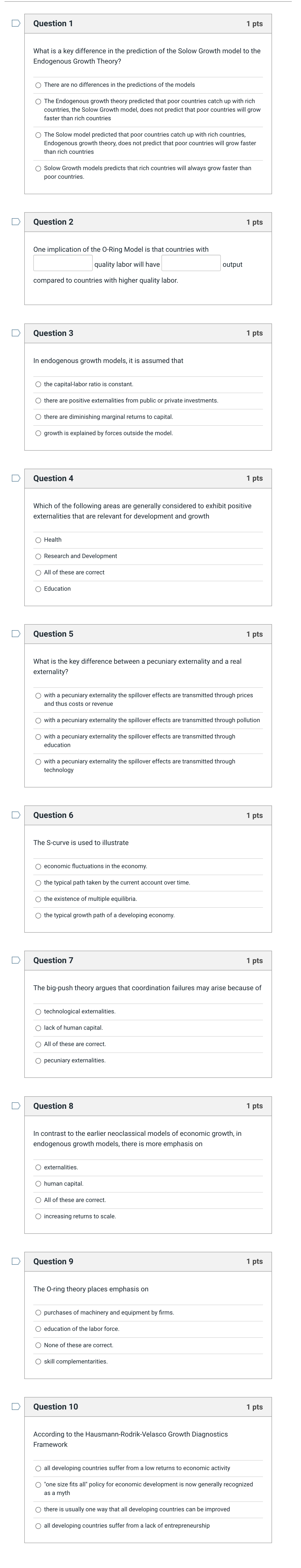  D Question 1 1 pts What is a key difference in