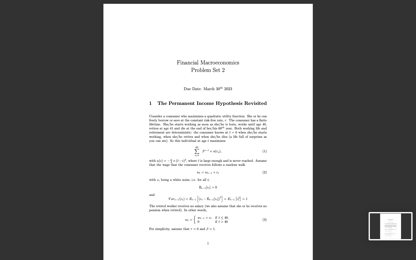 I need a solution for the following macroeconomics problem Financial Macroeconomics Problem