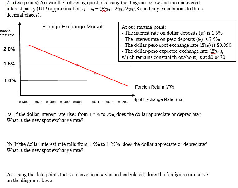 2;(two points) Answer the following questions using the diagram below an;d