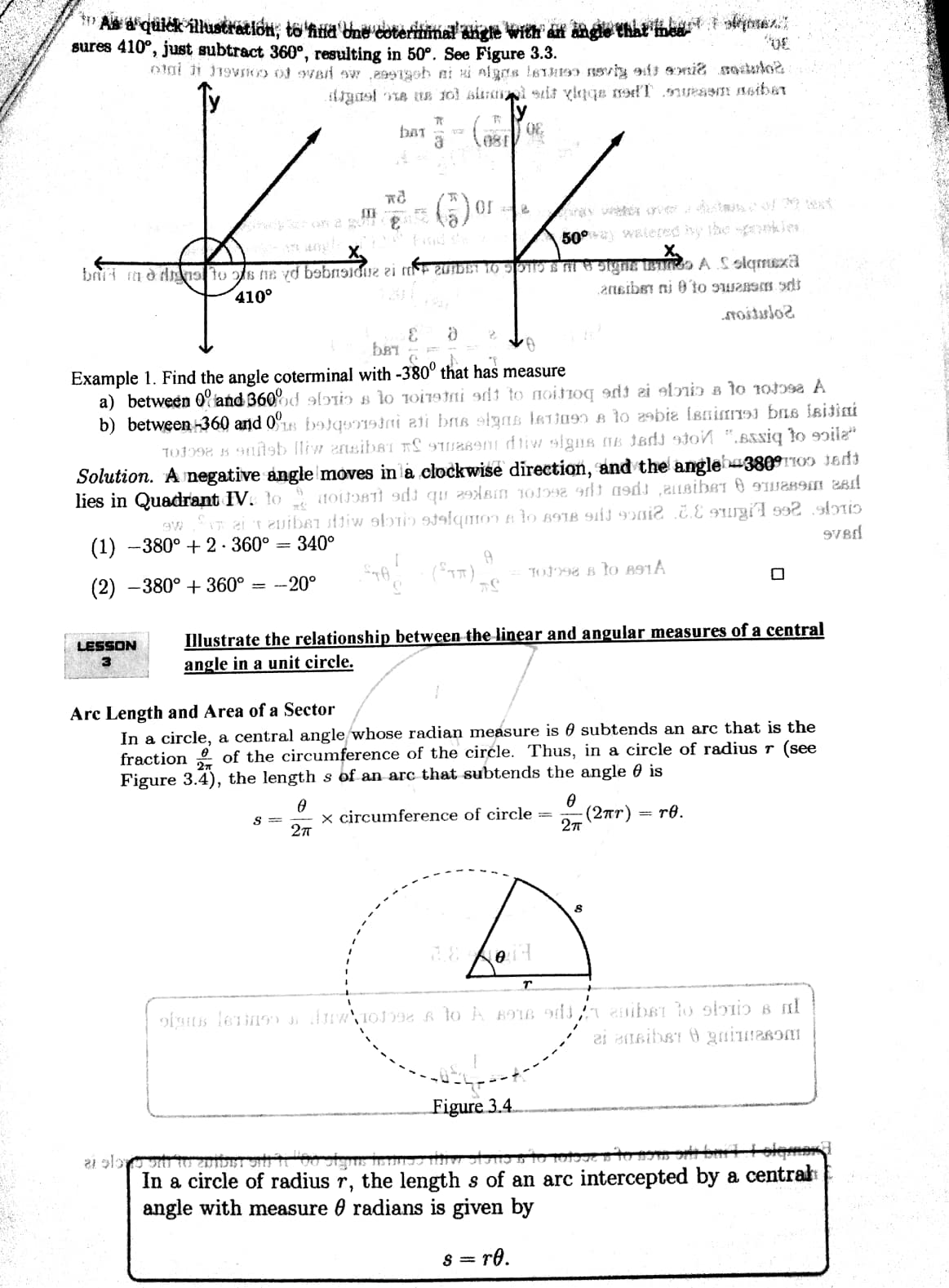 150 = 6 30%= 180 = 7 0' = 0; 360 =