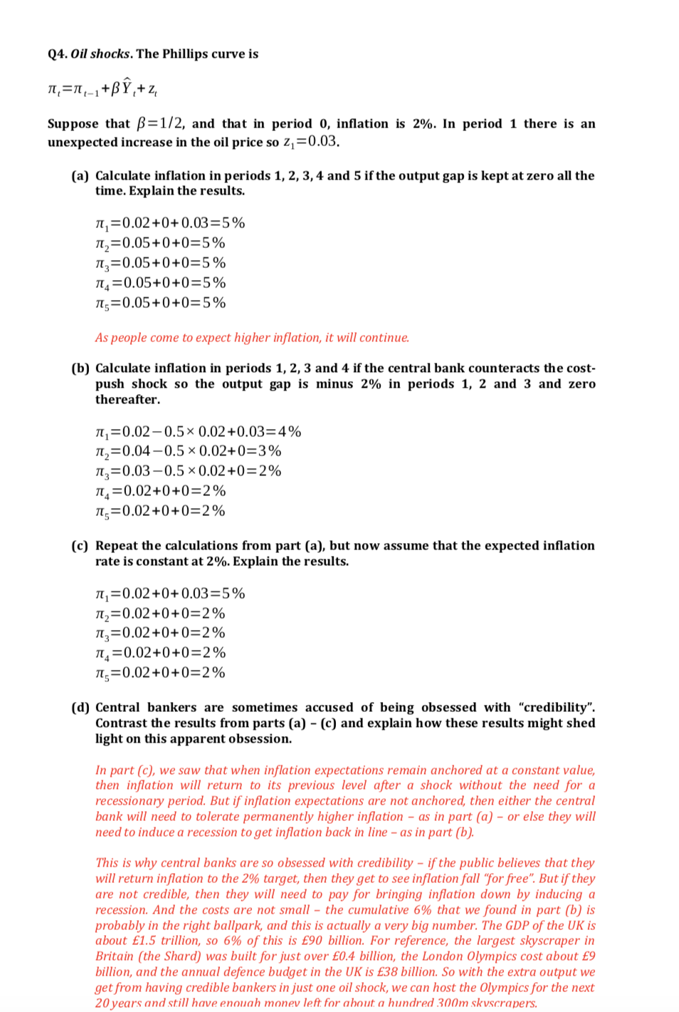 Hello, the answer is given in red, but please give step by