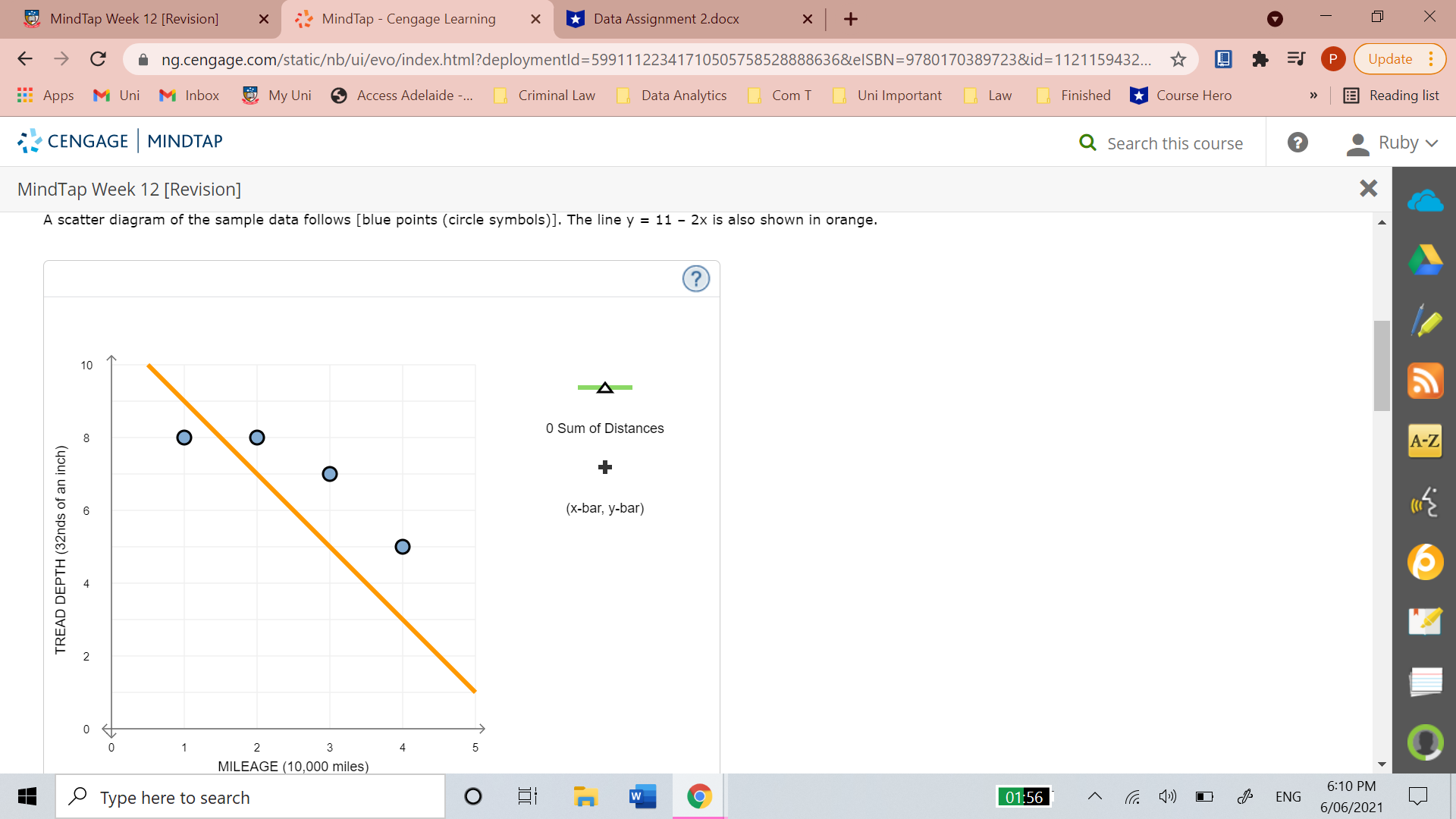Search this course 0 ; Ruby v MindTap Week 12 [Revision] X