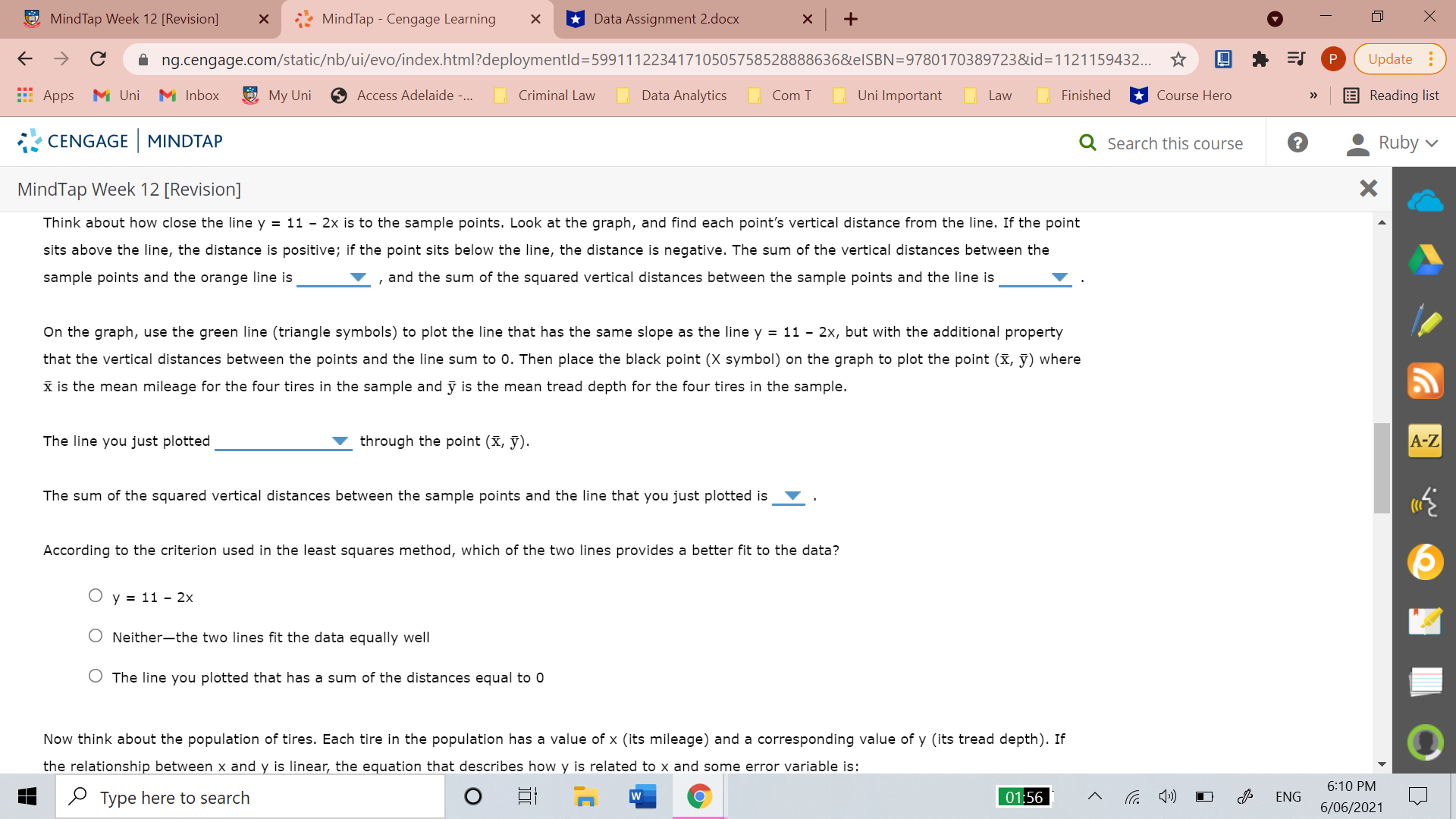 4. Measures of linear relationship Least squares rnelhod and the coefcient of