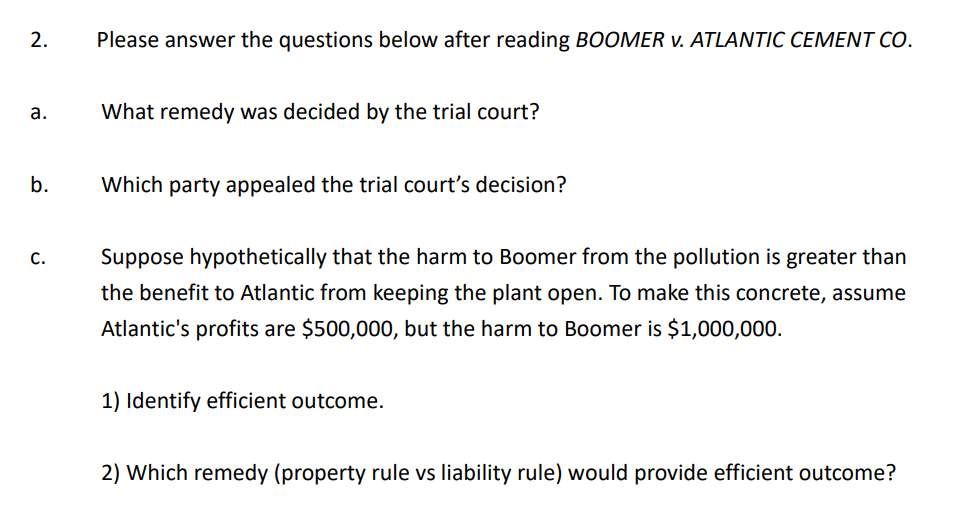 2. Please answer the questions below after reading BOOMER v. ATLANTIC
