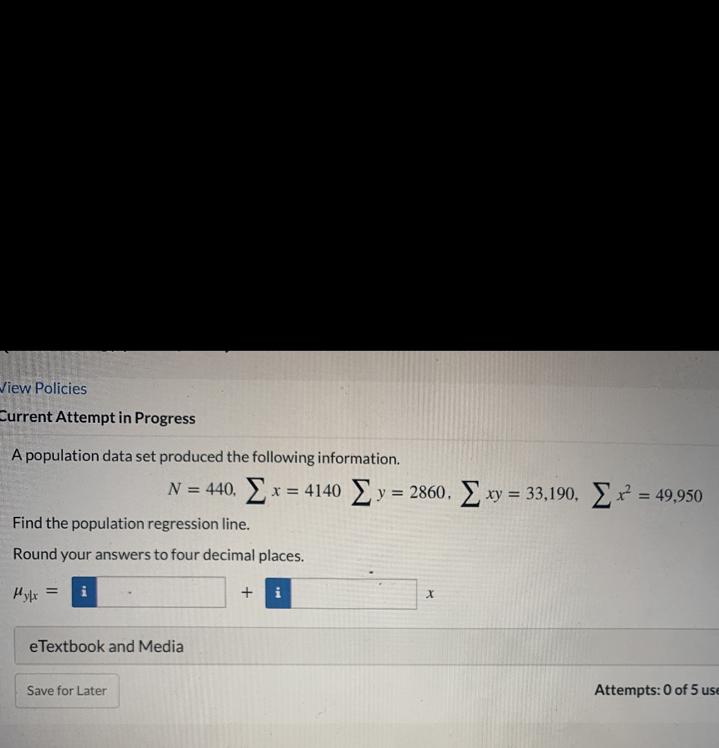  View Policies Current Attempt in Progress A population data set produced