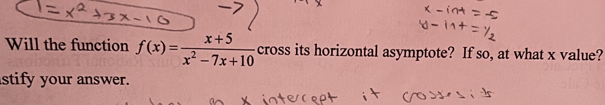 do each. Graph the following rational function. Be sure to state and