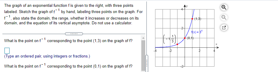  The graph 01 an exponential function i is given to the