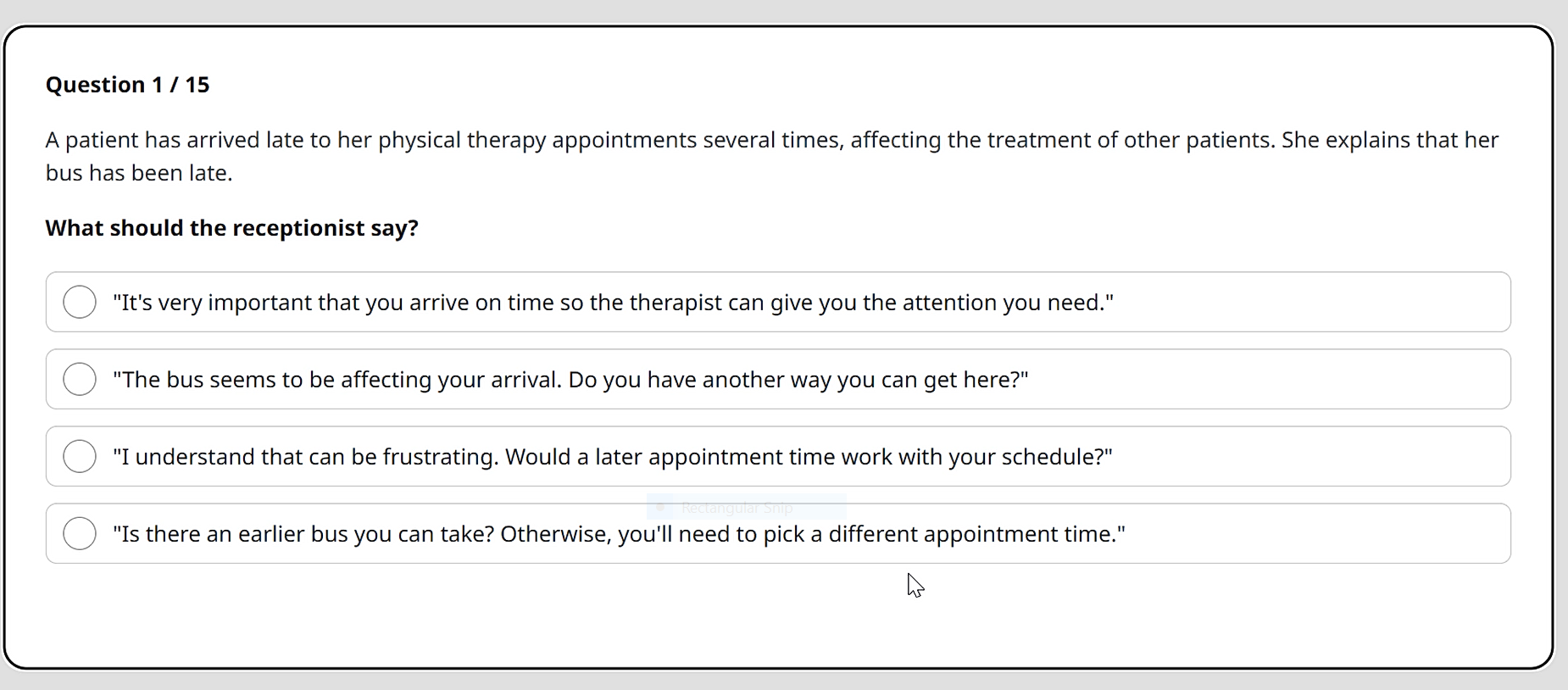 agent do? 0 Ask the customer about his request to decide how
