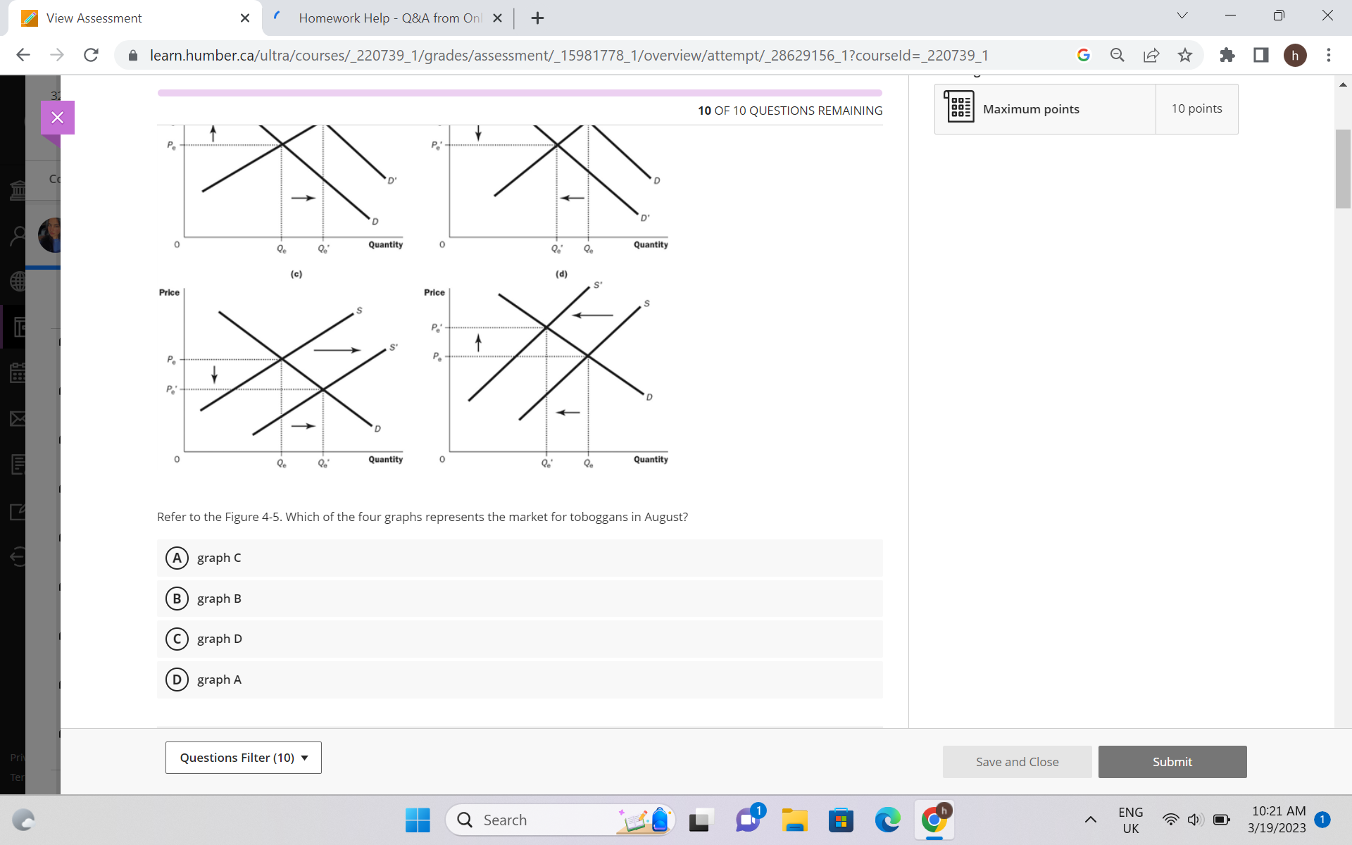 Help - Q&A from Onl X + V X A learn.humber.ca/ultra/courses/_220739_1/grades/assessment/_15981778_1/overview/attempt/_28629156_1?courseld=_220739_1 GQE
