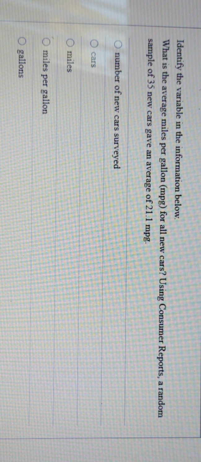 please help Identify the variable in the information below. What is the