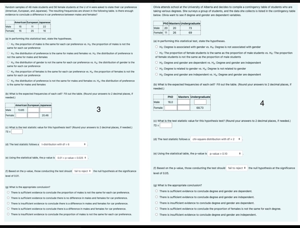 Please help me with my stats assignment!For #3 the options for D)t-distribution