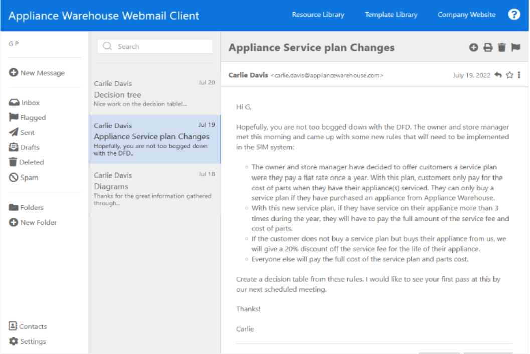 Based on prior requirements gathering, you are now ready to make logical