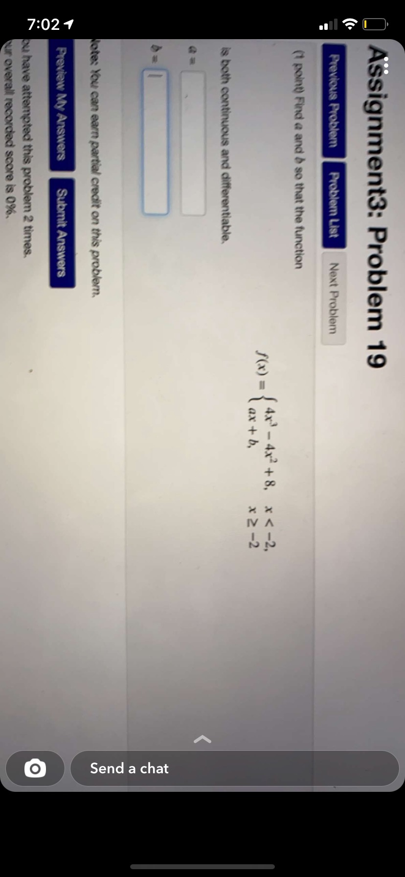  O Assignment3: Problem 19 Previous Problem Problem List Next Problem (1