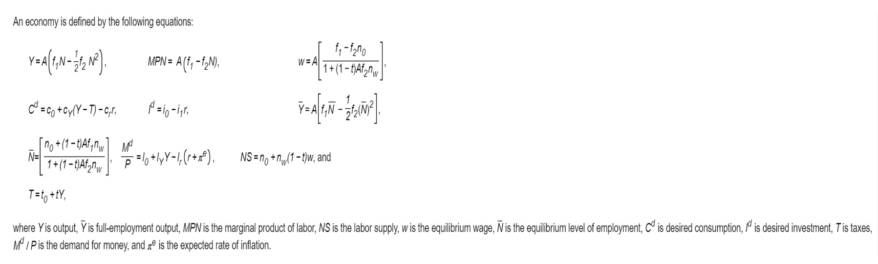 the real interest rate (r) and the price level (P). [Hint: You