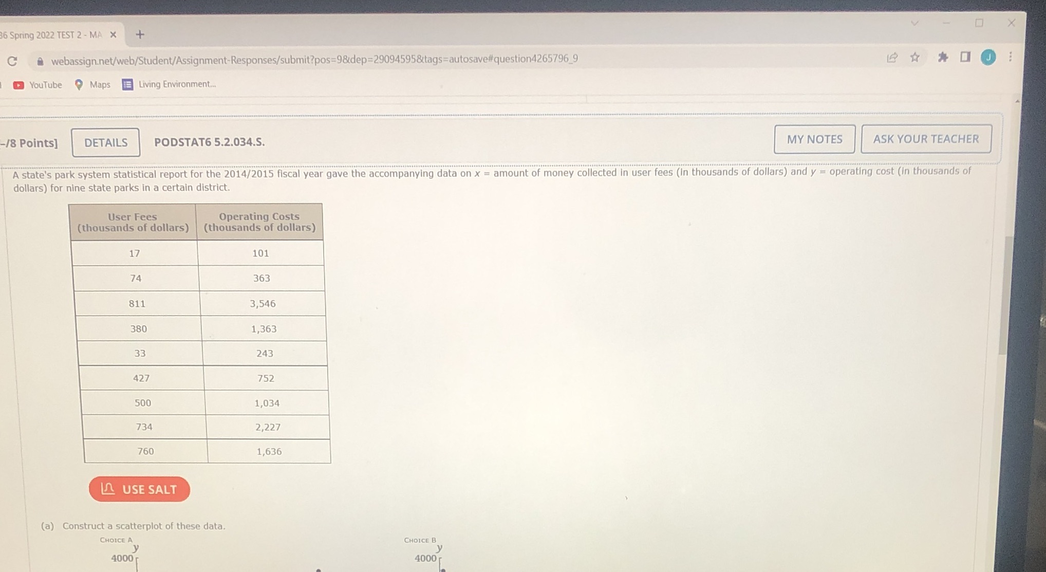  6 Spring 2022 TEST 2 - MA X + X C