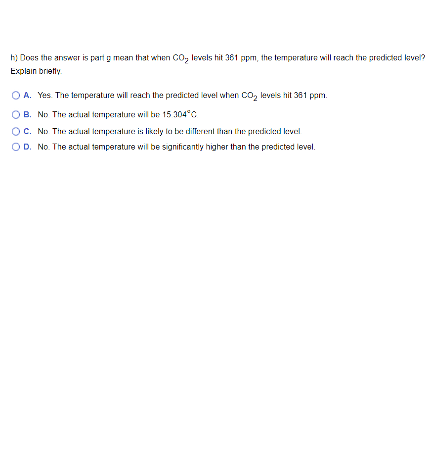 in parts per million (ppm) measured at the top of a a)