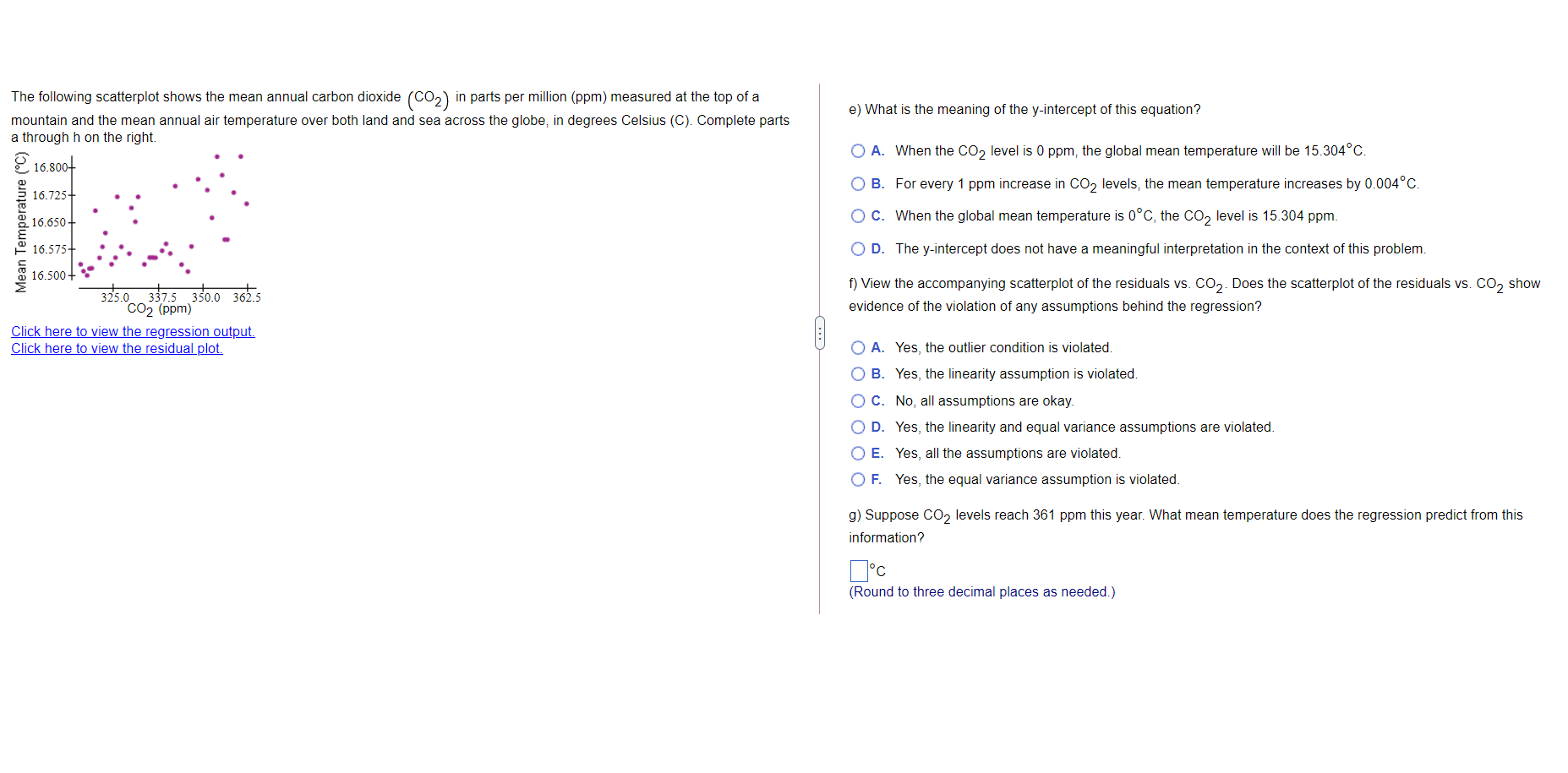 What is the correlation between CO2 and Temperature? mountain and the mean