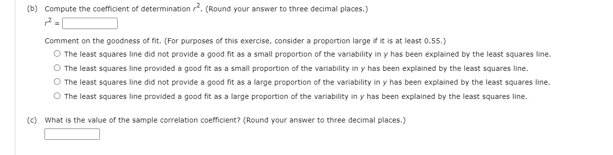 (e) Use the estimated regression equation to predict the value of y
