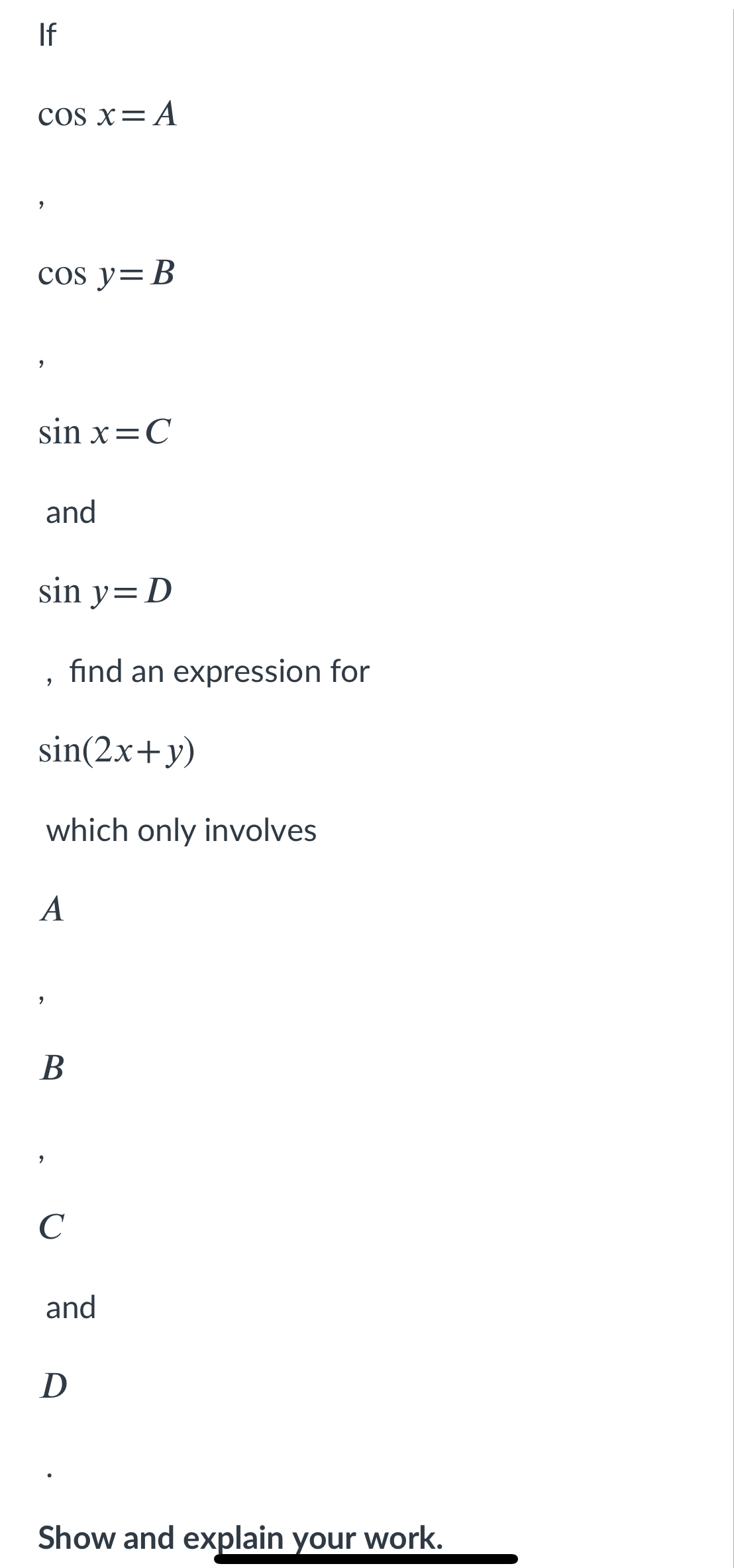 Here is the graph of a function f (X) Give each of