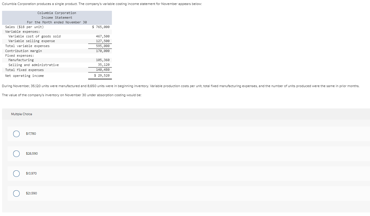 the AFE Division and the GBI Division. The corporation's net operating income