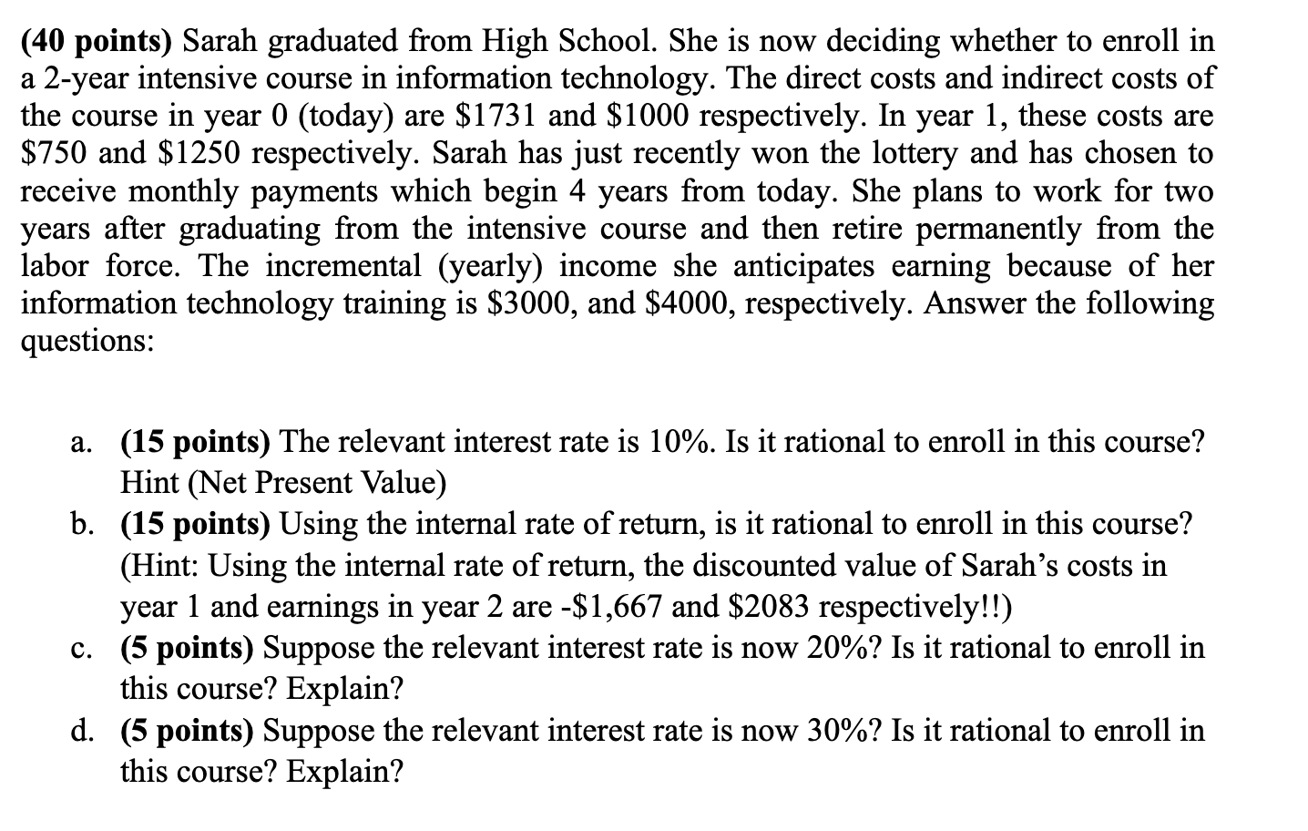 * EX: $1 10 V = = $100.00 1.10 Present Value The