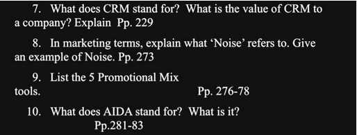 7. What does CRM stand for? What is the value of