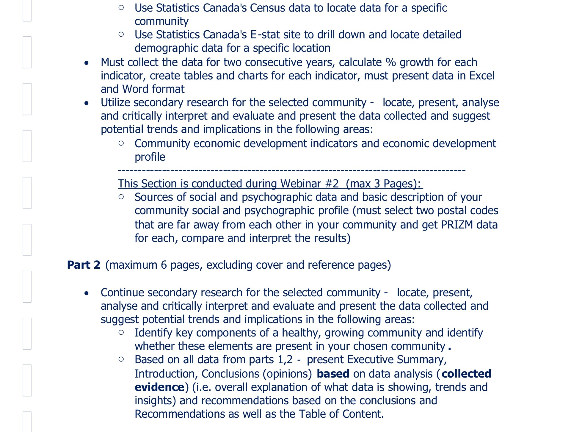  0 Use Statistics Canada's Census data to locate data for a