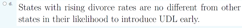 Consider the study by Gruber (2004) on the effects of unilateral divorce
