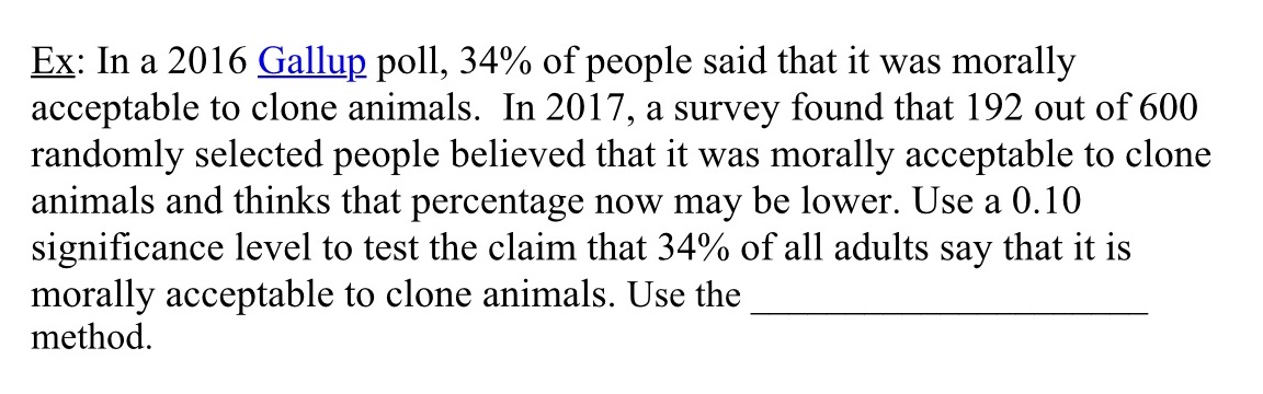 find the: Null and Alternative Hypothesis, Test Statistic, P-value/Critical Region, Decision about