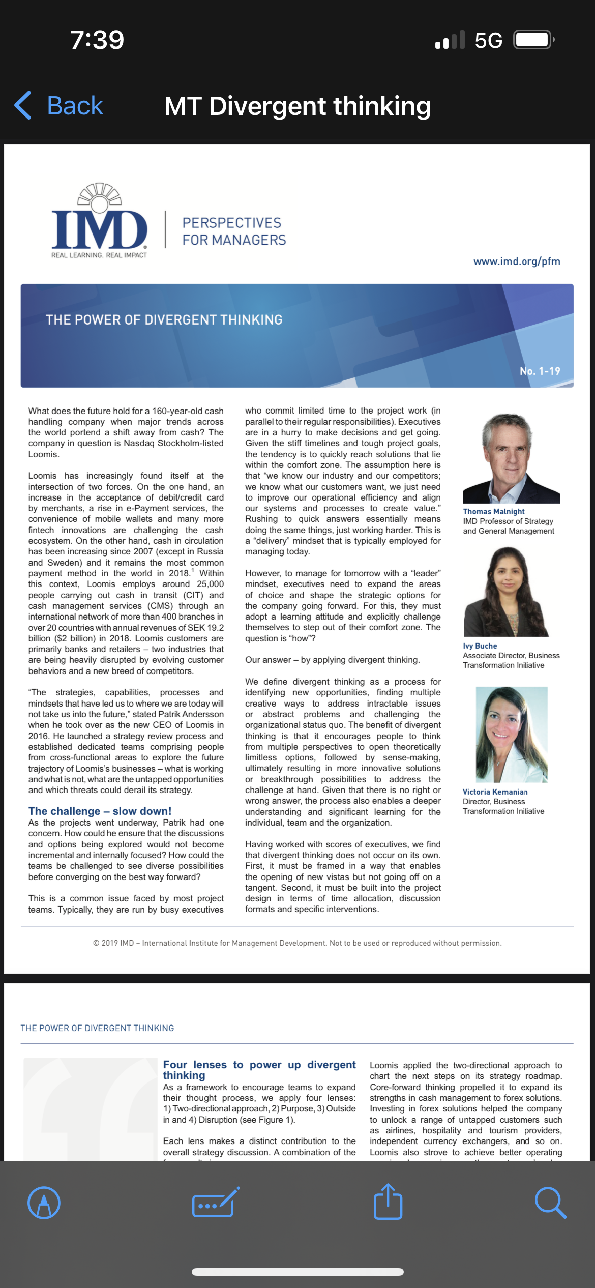 MT Divergent thinking IND REAL LEARN no REAL IMPACT PERSPECTIVES FOR