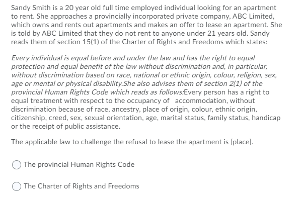 dismissal through [place]. )Charter of Rights and Freedoms Employment Standards ActRanjit has